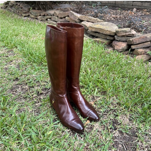 Salvatore Ferragamo Over the Knee Brown Boots